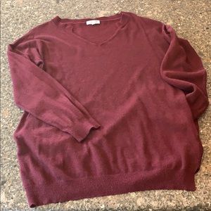 JustFab V Neck Sweater With Pockets
